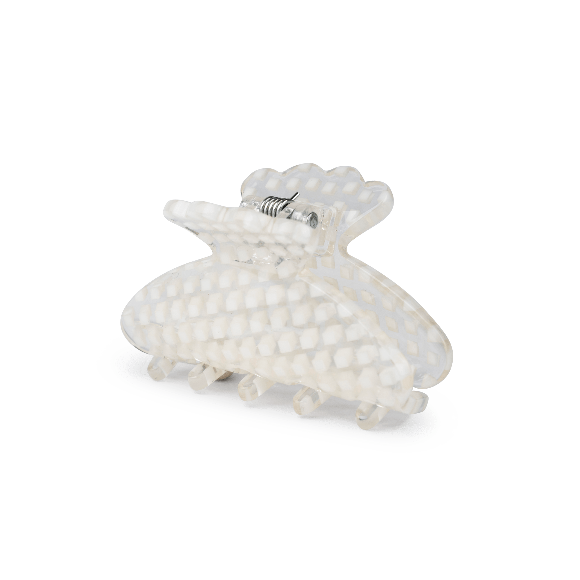 Helle Clarity Mini fra SUI AVA – lille hårklemme i en klassisk hvid, gennemsigtig nuance, ideel til at tilføje et rent og elegant touch til dine frisurer.