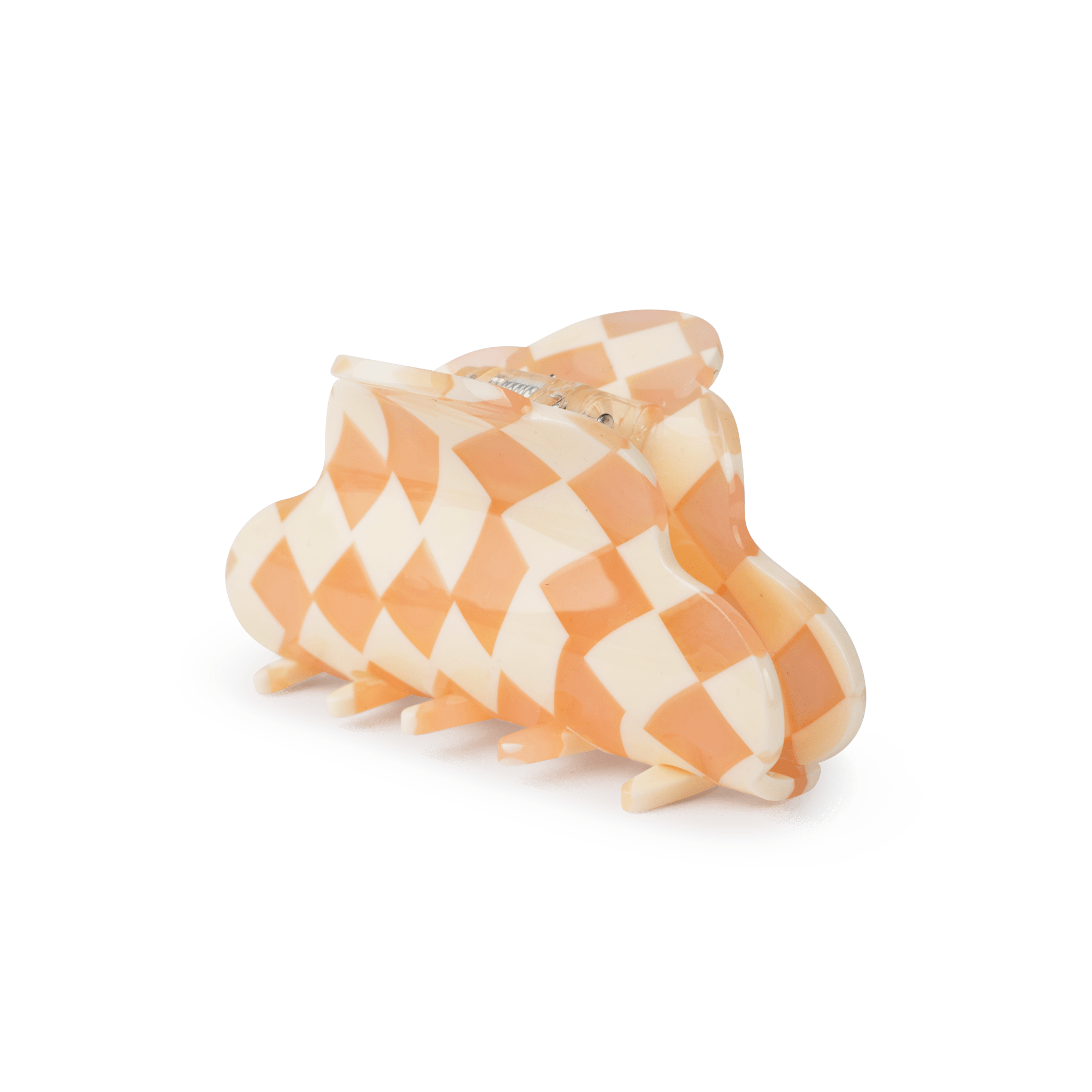 Lene Checkered Big fra SUI AVA – stor hårklemme med et klassisk ternet design, perfekt til at skabe elegante og tidløse frisurer med et moderne twist.