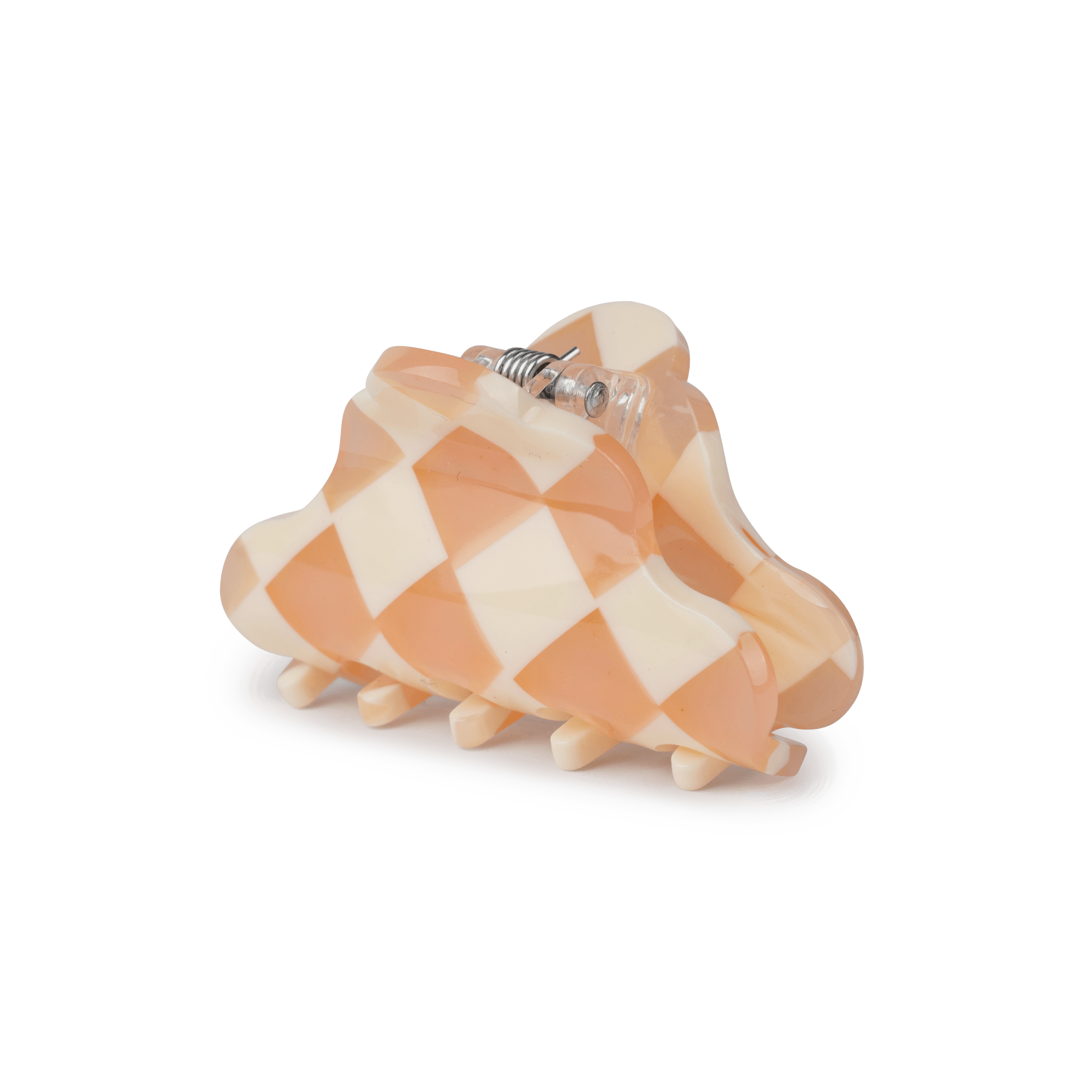 Lene Checkered Mini fra SUI AVA – lille hårklemme med et stilfuldt ternet design, ideel til at tilføje et moderne og elegant touch til dine frisurer.