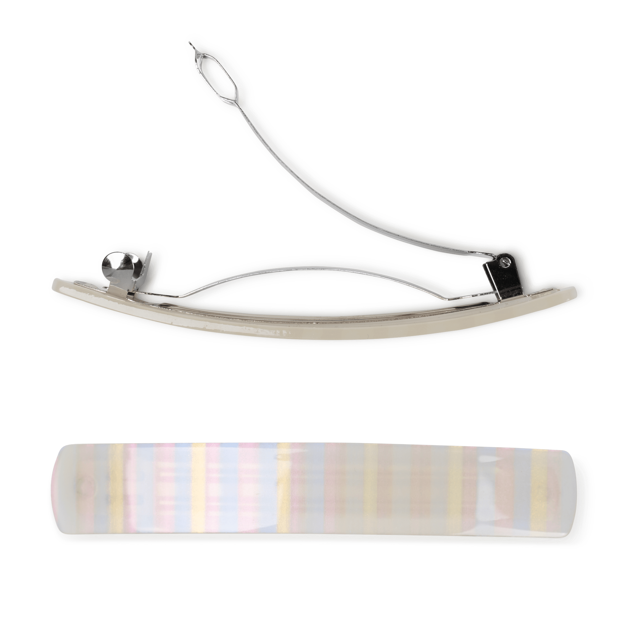 Classic Rainbow Hair Clip fra SUI AVA – elegant hårclip med et farverigt regnbuedesign, perfekt til at skabe stilfulde og iøjnefaldende frisurer.