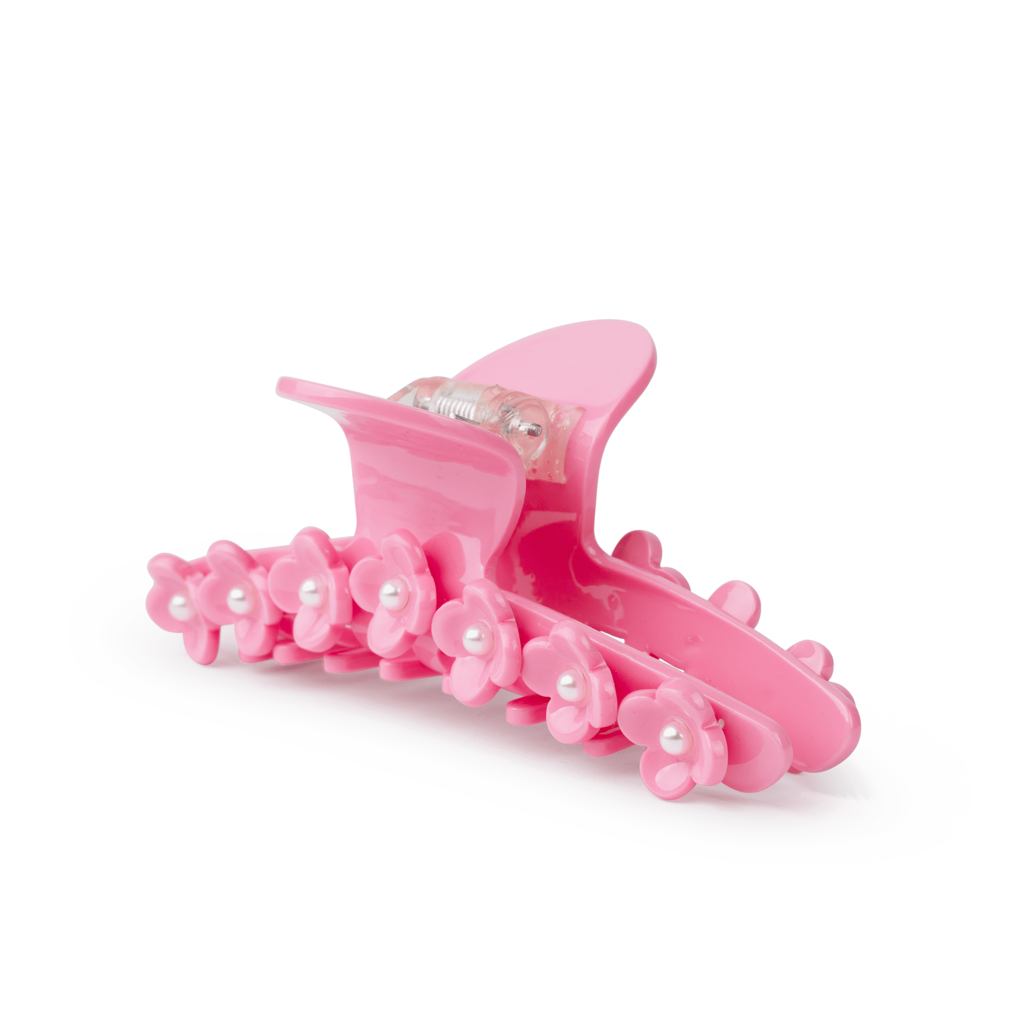 Bright Flower Pearly Clip fra SUI AVA – hårclip i en smuk lyserød nuance med perledetaljer og blomsterdesign, ideel til at tilføje et feminint og stilfuldt touch til dine frisurer.