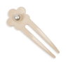 Eva Flower Pearly Clip fra SUI AVA – hårclip i en lys og elegant nuance med blomster- og perledetaljer, ideel til at tilføje et sofistikeret og feminint touch til dine frisurer.