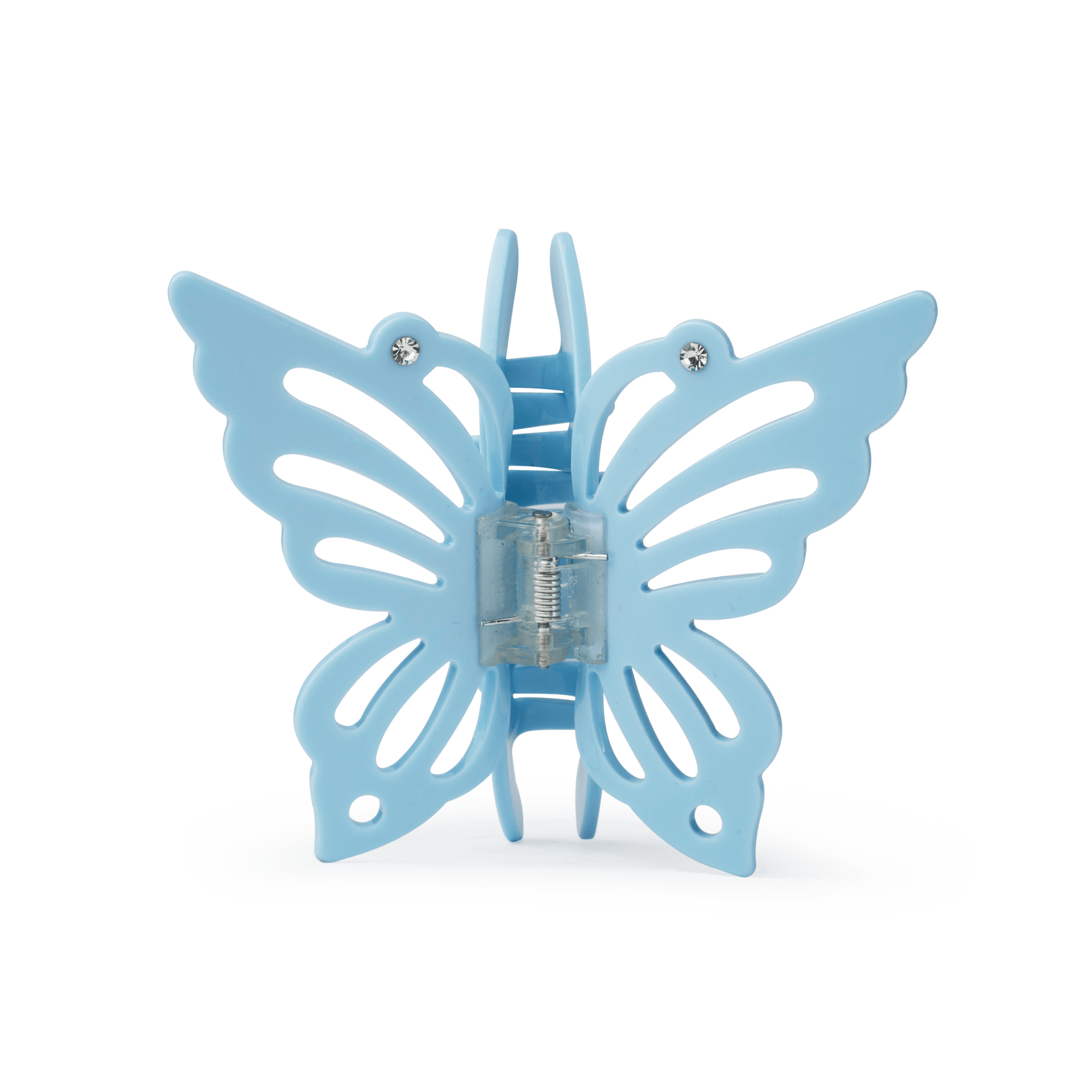 Butterfly Crystal Big fra SUI AVA – stor hårklemme i en smuk blå nuance med glitrende krystaldetaljer og sommerfugledesign, perfekt til at skabe et feminint og elegant look.