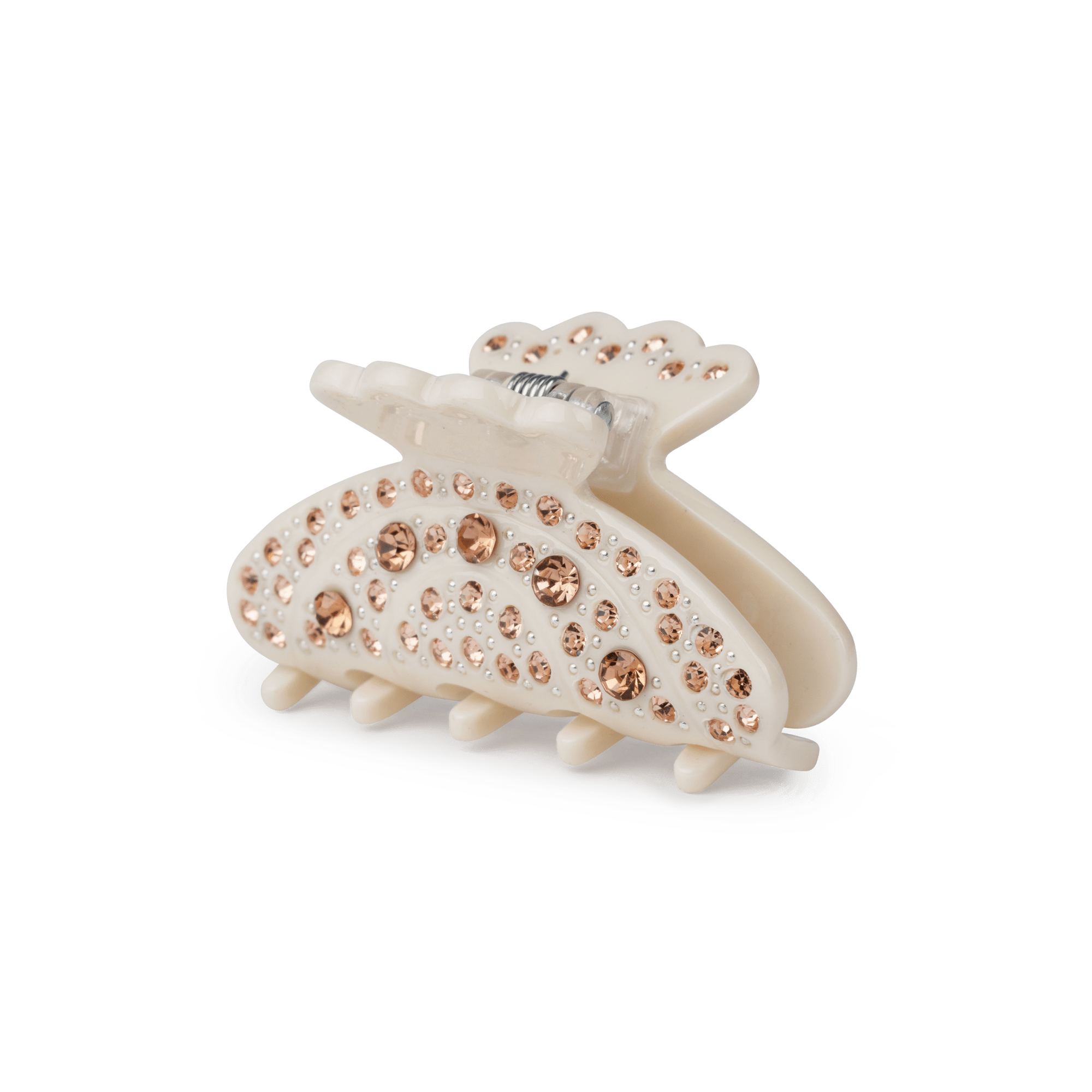 Helen Bloom Mini fra SUI AVA – lille hårklemme i en lys nuance med funklende sten, ideel til at skabe et feminint og sofistikeret look til dine frisurer.