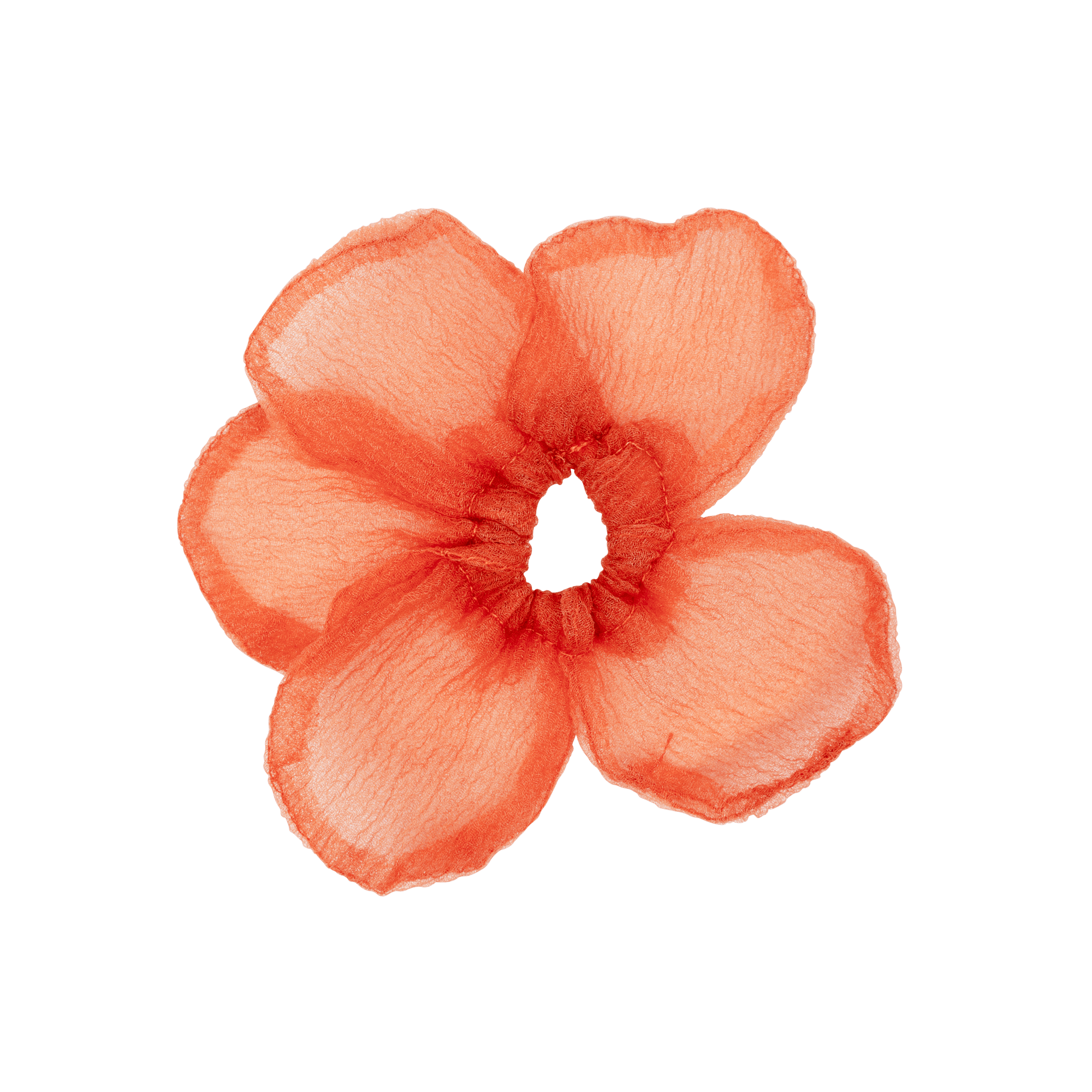 Buttercup Elastic Mini fra SUI AVA – lille elastik i en livlig orange nuance med smukke blomsterdetaljer, ideel til at tilføje et friskt og legende touch til dine frisurer.