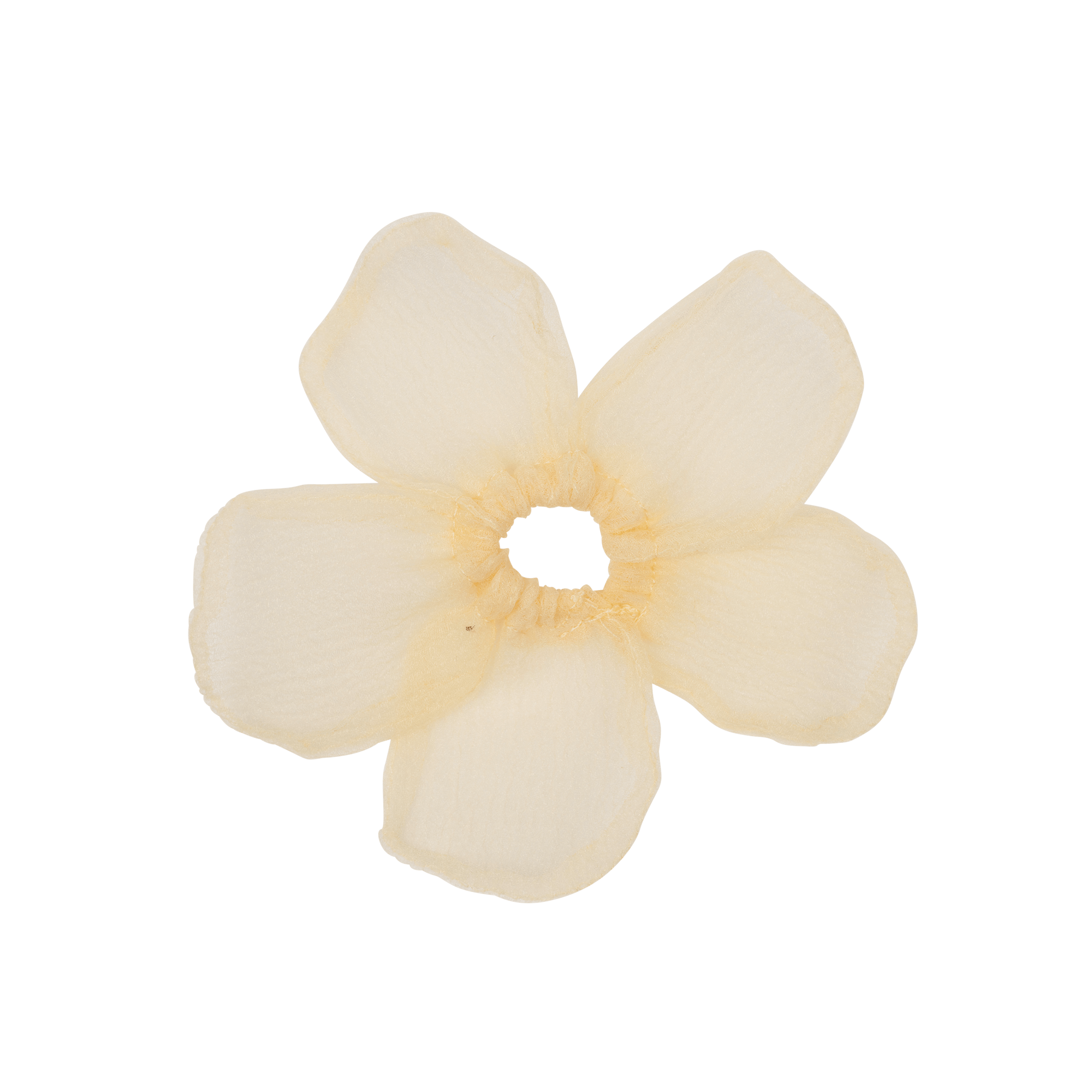 Buttercup Elastic Mini fra SUI AVA – lille elastik i en lys nuance med smukke blomsterdetaljer, ideel til at skabe et feminint og sofistikeret touch til dine frisurer.