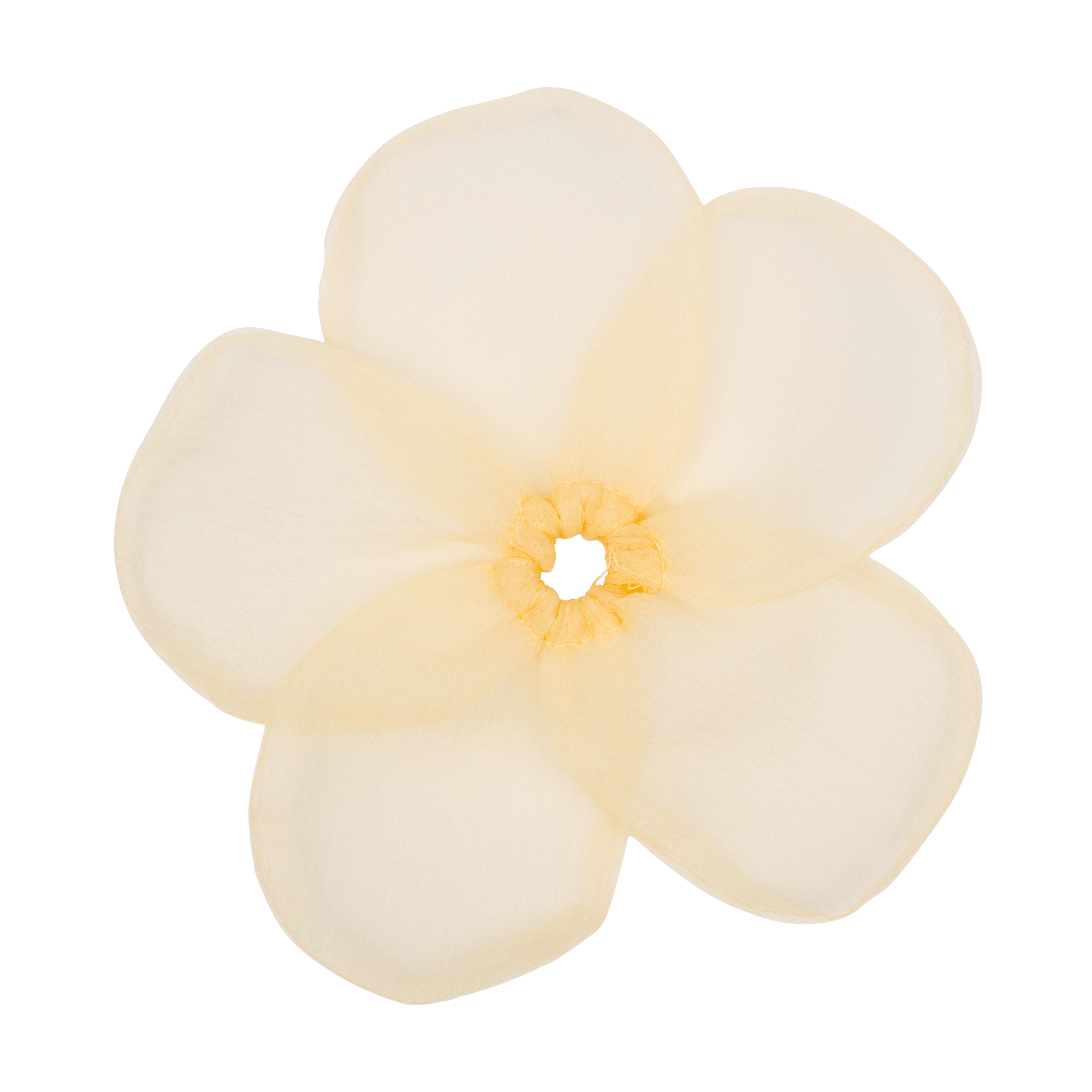 Buttercup Elastic Big i gul er en stilfuld hårelastik med blomsterdesign, perfekt til at samle håret med et friskt og legende touch. Skånsom og behagelig i brug.