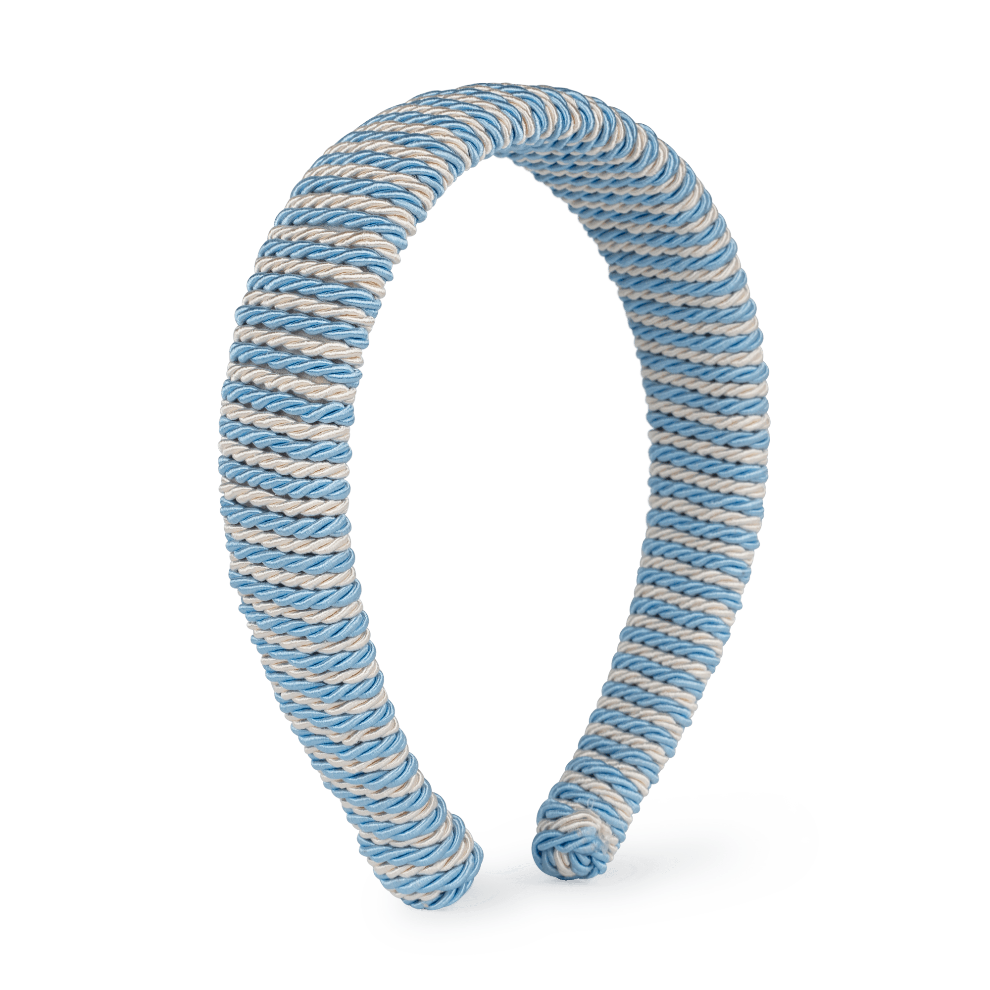 Striped Headband fra SUI AVA – pandebånd i en smuk lyseblå og hvid stribet variant, perfekt til at tilføje et friskt og stilfuldt touch til dit look.