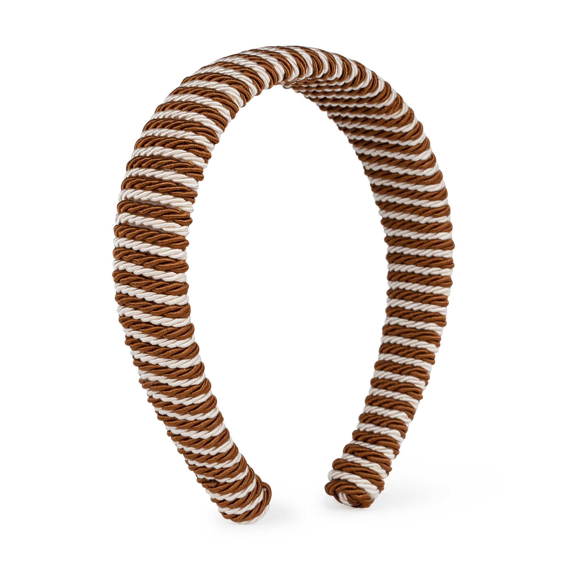 Striped Headband fra SUI AVA – pandebånd i et moderne brunt og hvid stribet design, ideel til at tilføje et friskt og legende touch til dit look.