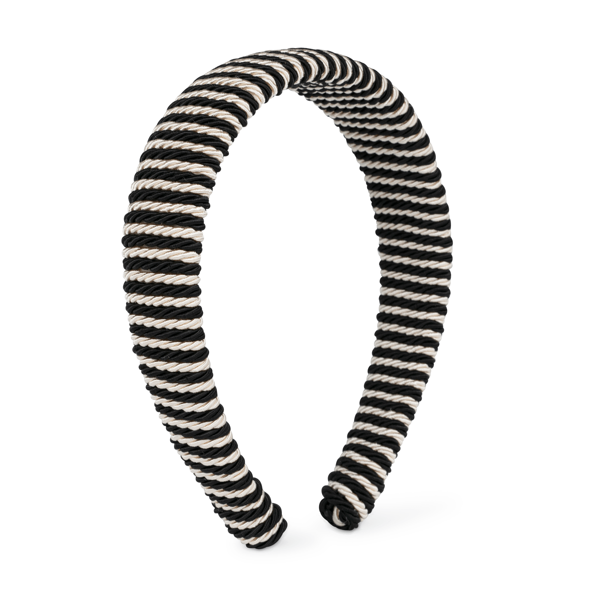 Striped Headband fra SUI AVA – stilfuldt pandebånd med et moderne stribet design, perfekt til at tilføje et legende og elegant touch til dit look.