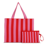 Florence Striped Set Bags fra SUI AVA – stilfuldt sæt af taske og matchende pung med moderne stribedesign i rød, perfekt til at tilføje et elegant og praktisk touch til dit look.