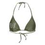 Armygrøn Butterfly Bikini Top med justerbare bindebånd og glitrende rhinestone sommerfugl fra SUI AVA SWIM.