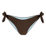 Waverly Bikini Briefs – vendbare bikinitrusser i brun og lyseblå med justerbare bindebånd og fleksibel pasform fra SUI AVA SWIM.