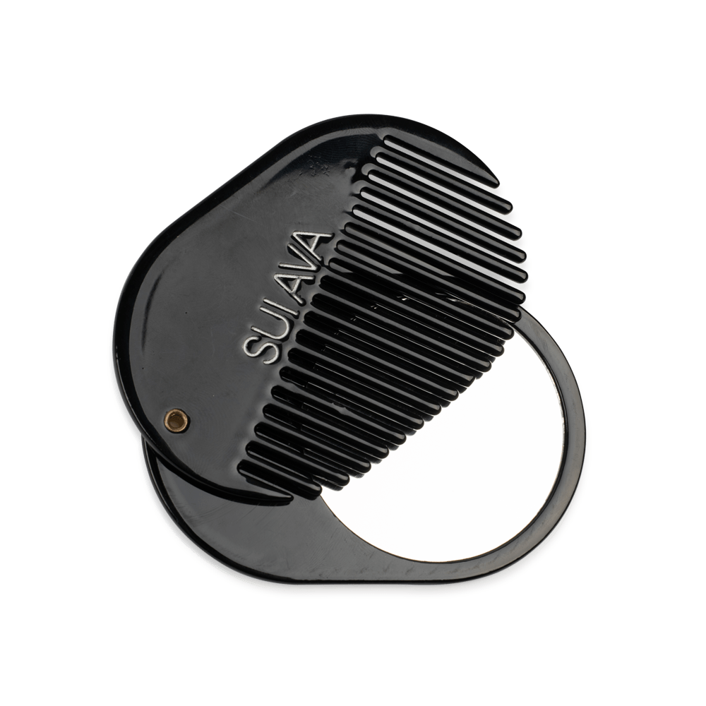 SUI AVA Mirror/Comb – stilfuld kam med spejl i et moderne design, perfekt til hurtig og praktisk hårpleje, uanset hvor du er.