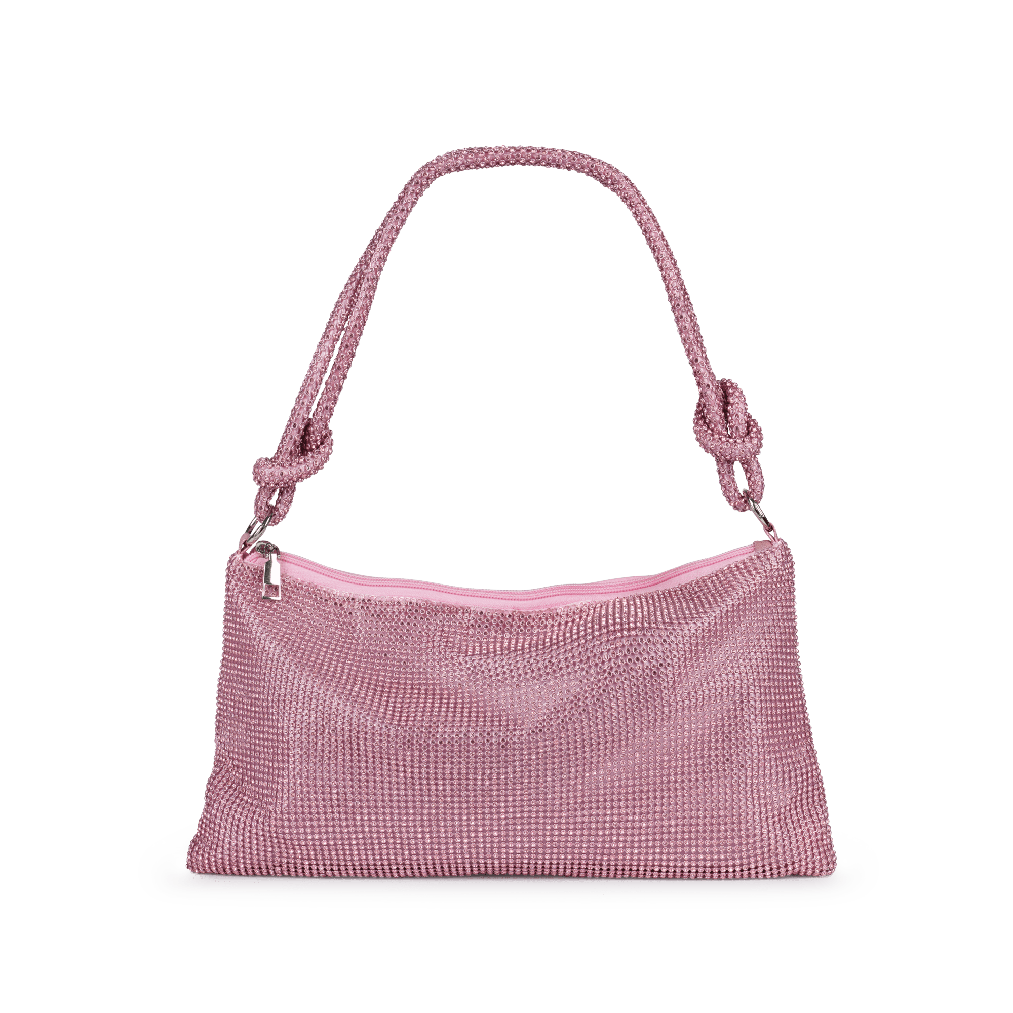 Crystal Vibes Bloom Bag fra SUI AVA – stilfuld taske i en smuk lyserød nuance med funklende krystaldetaljer, perfekt til at tilføje et feminint og glamourøst touch til dit outfit.