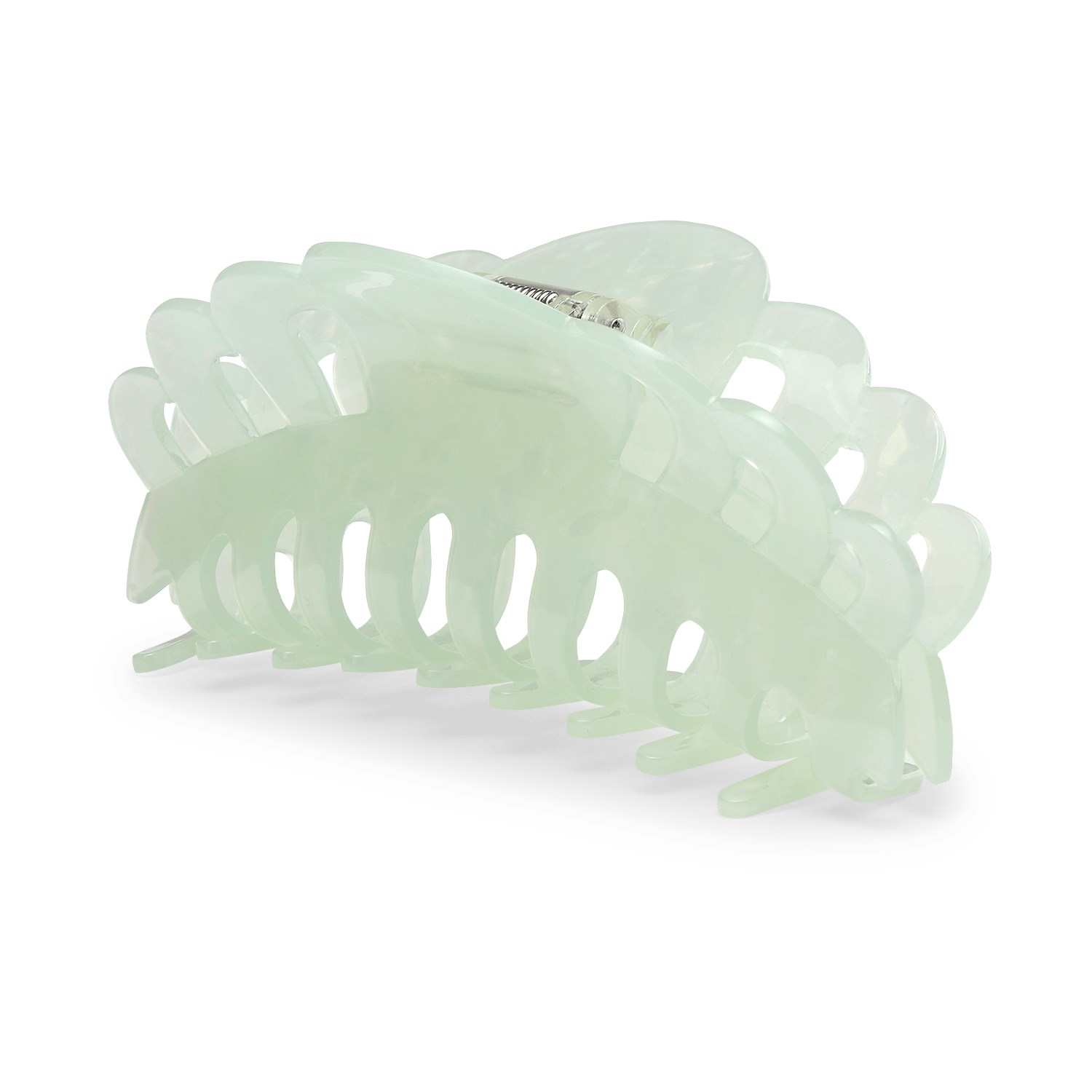 Emma Pastel Giga – lysegrøn hårklemme med stærkt greb og elegant design.