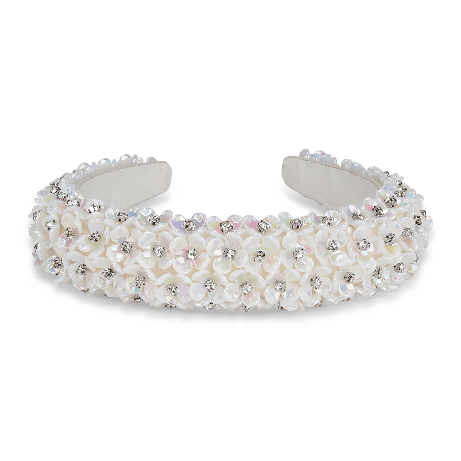 I Can Buy Myself Flowers Headband – hvid hårbøjle med blomster og stilrent design.