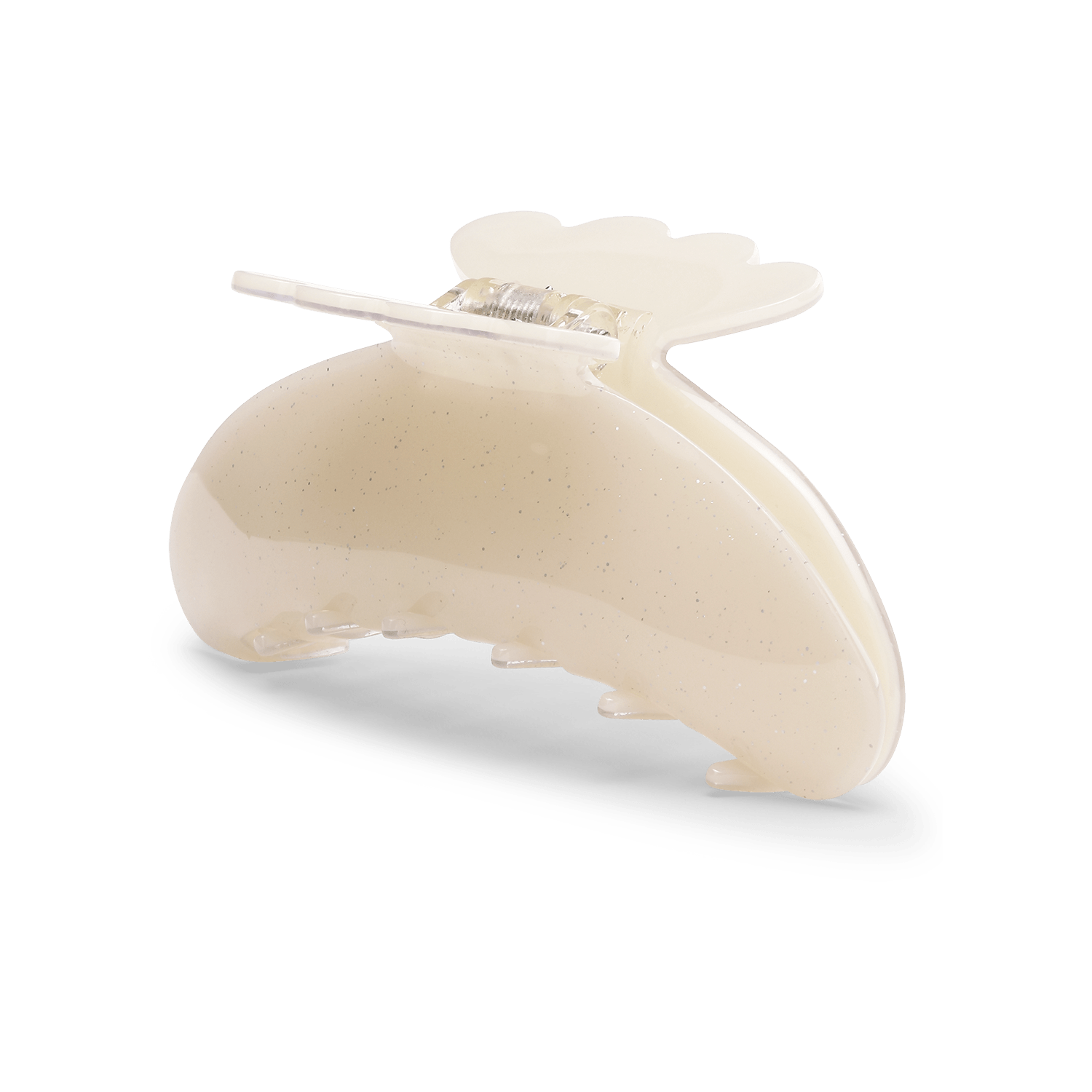 Helle Pastel Big – stor hårklemme i Creamy Glitter med elegant glød og stærkt greb.