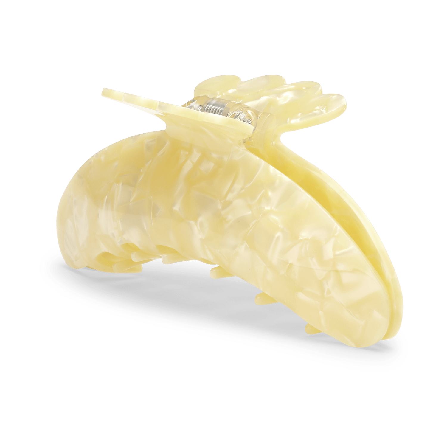 Helle Pastel Marble Biggest – gul hårklemme med marmoreffekt og stærkt greb.