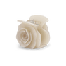 Rosie Pastel Mini – cremefarvet hårklemme med rosedesign og glitrende finish.