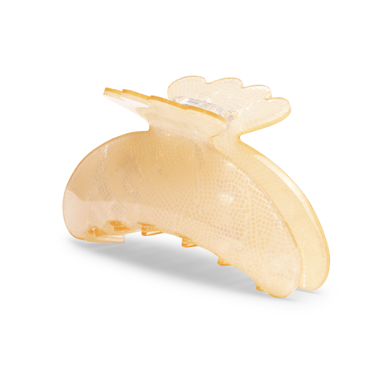 Helle Picnic Big – stor beige hårklemme med stærkt greb og elegant design.