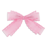 Double Lace Bow – pink hårsløjfe i blonder med elegant design.