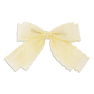 Double Lace Bow – gul hårsløjfe i blonder fra Pastel Picnic 25 med elegant design.