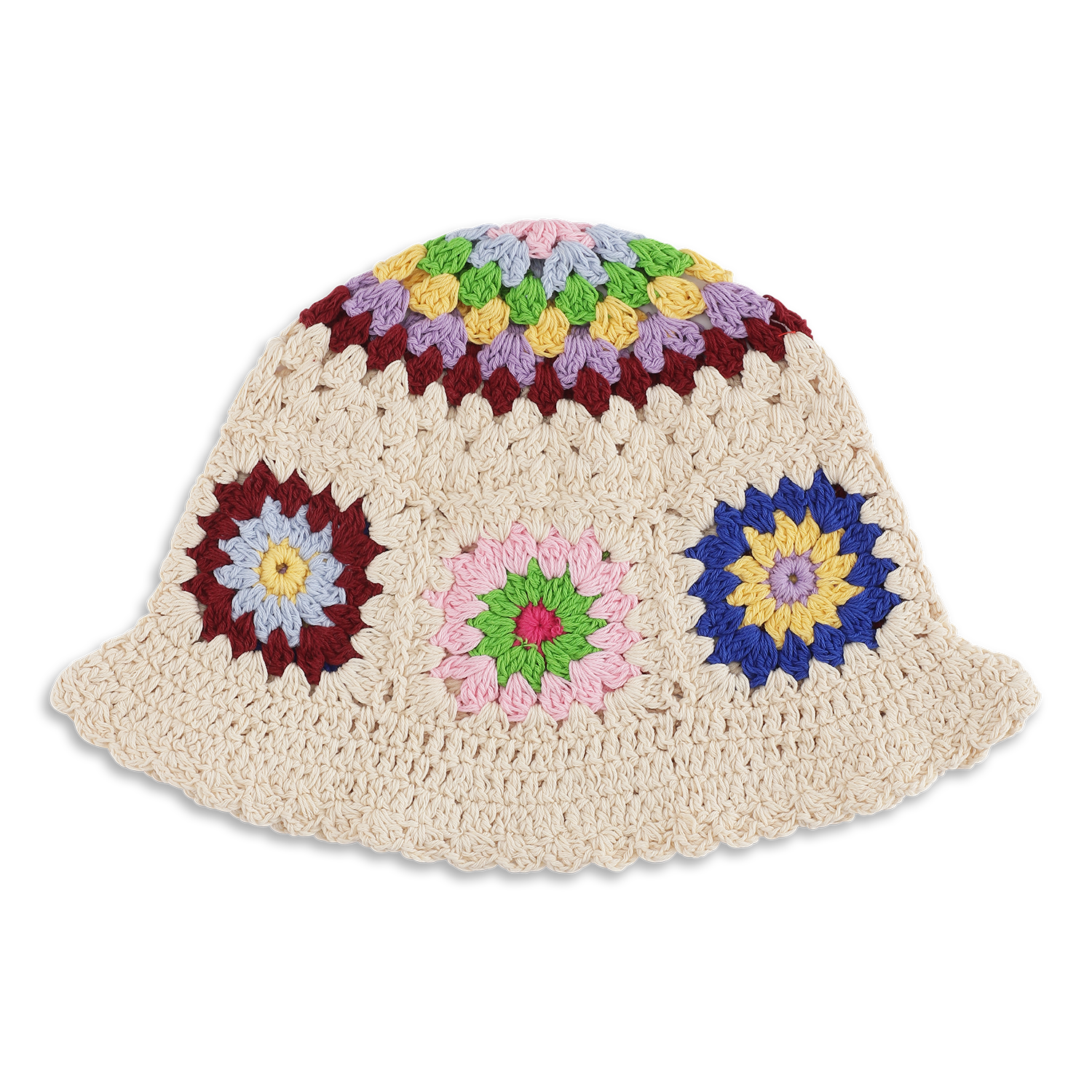 Federica Bohemian Hat – hæklet sommerhat med farverige detaljer fra SUI AVA.
