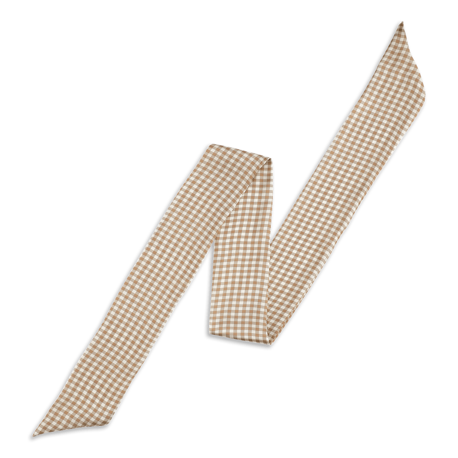 Checkered Scarf – brunt tørklæde med ternet mønster fra SUI AVA.