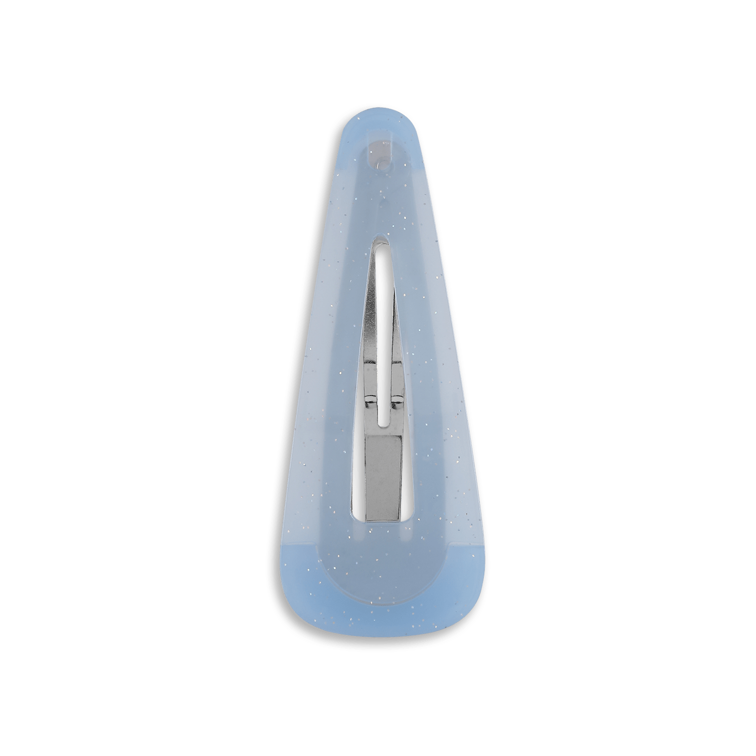 Florentina Buckle Clip – lyseblå hårklemme med glitterdetaljer og stilfuldt design.