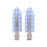 Checkered Clips // 2 pcs  – lyseblå hårspænder med ternet design fra SUI AVA.