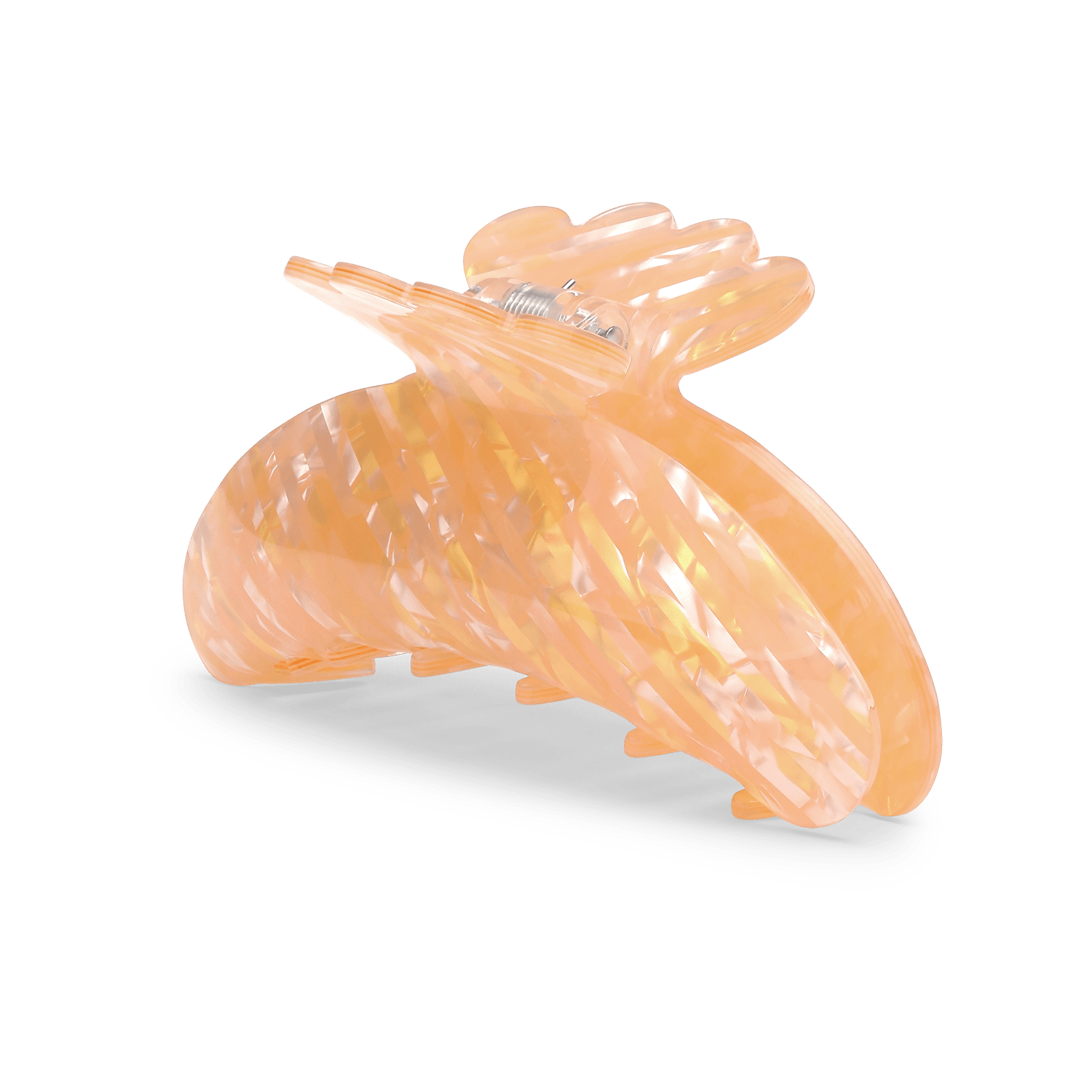 Helle Vacanza Big – stor hårklemme i orange med skinnende finish fra SUI AVA.