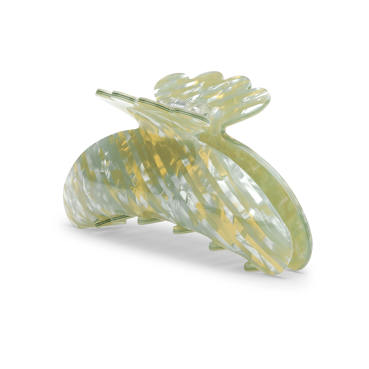 Helle Vacanza Big – stor hårklemme med et unikt mønster, perlemorsdetaljer og stærkt greb, ideel til langt eller kraftigt hår.