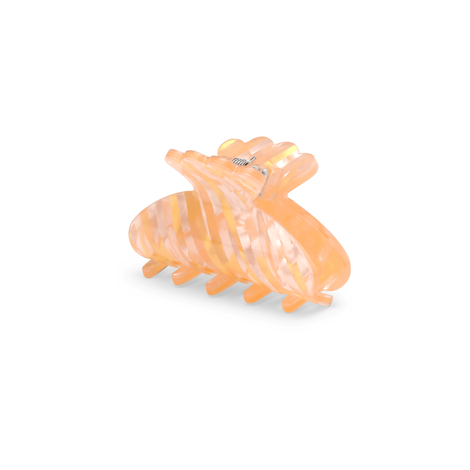 Helle Vacanza Mini – orange hårklemme med marmoreret mønster og elegant design fra SUI AVA.