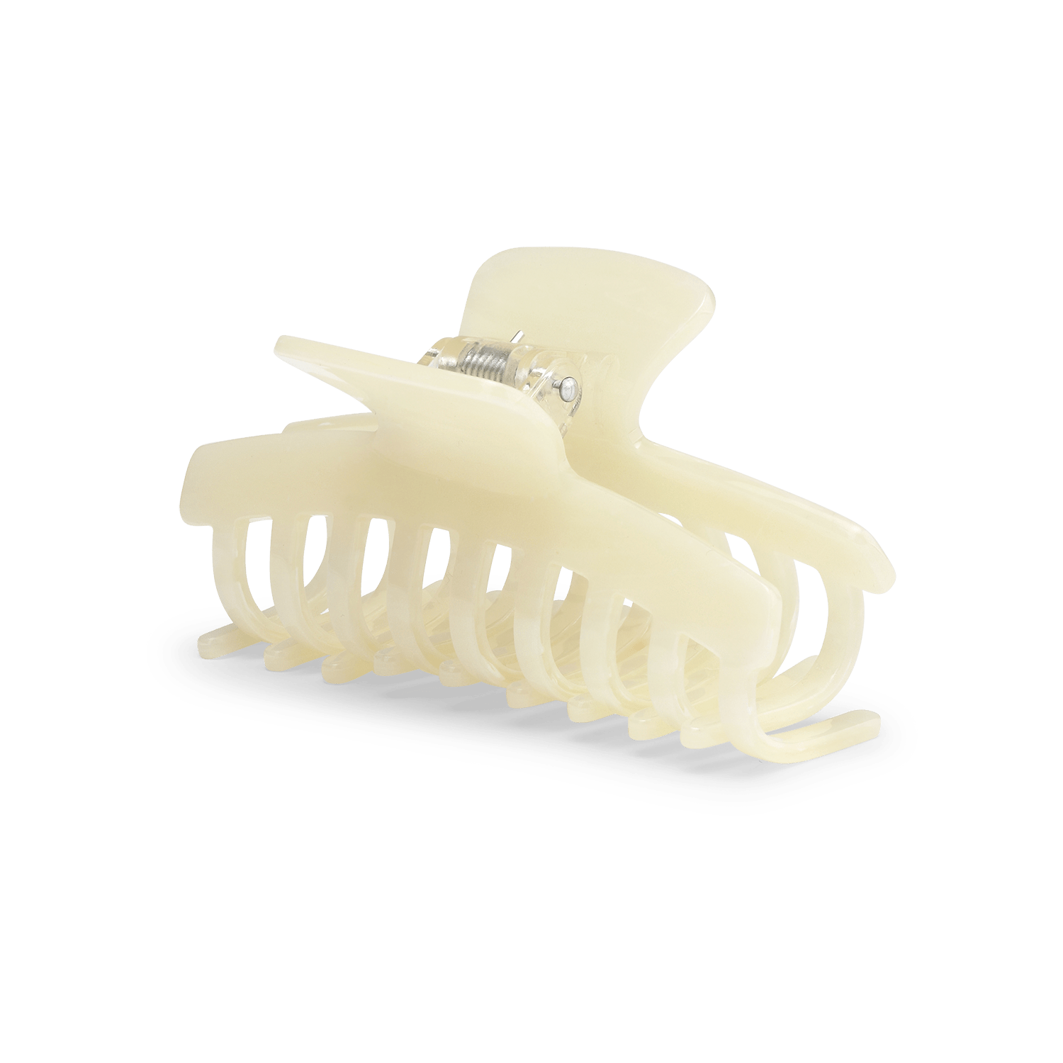Lea Acqua Big – Off-white hårklemme med stærkt greb og elegant design.