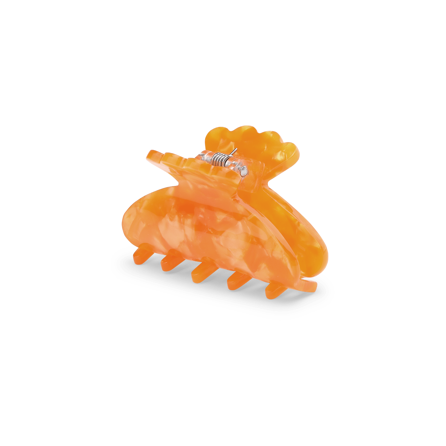 Helle Valeria Mini – lille orange hårklemme med et legende look.
