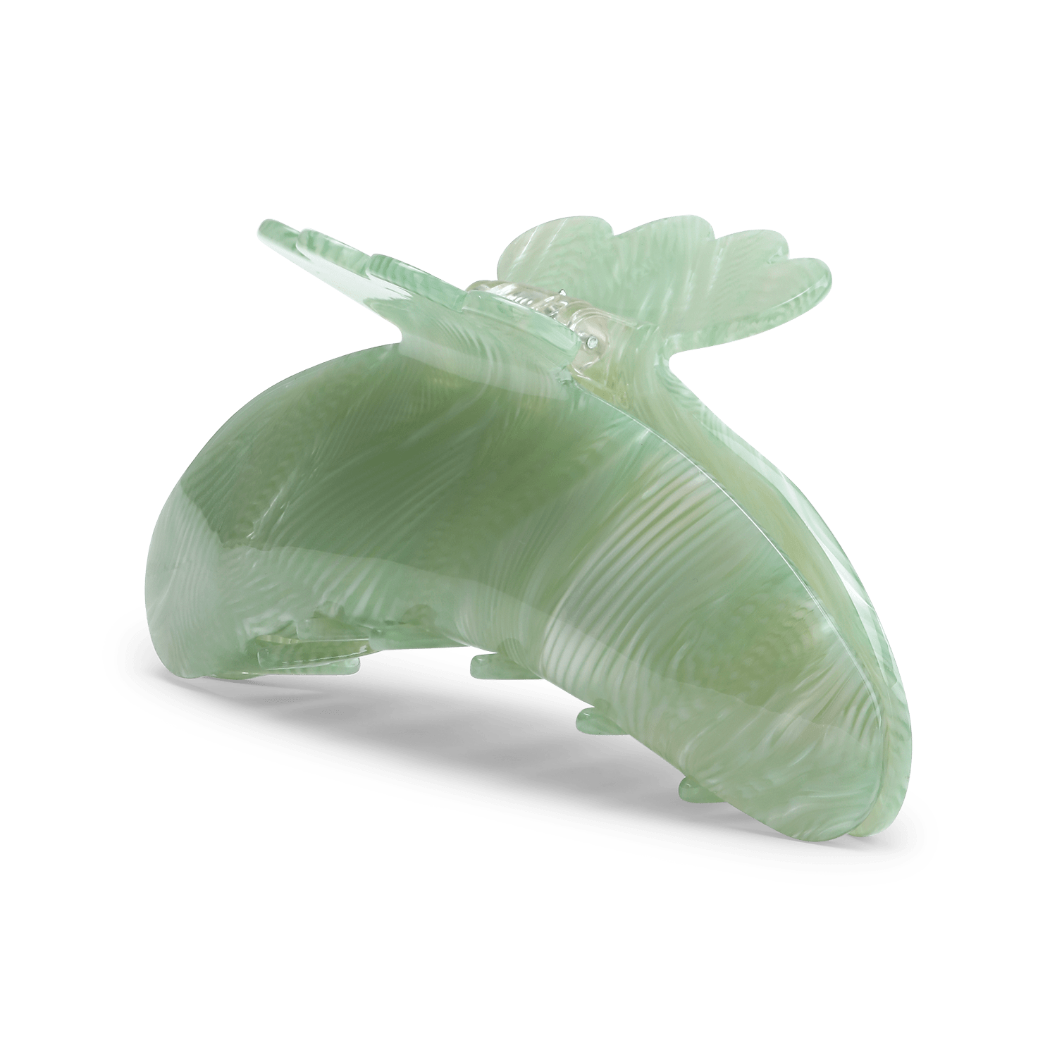 Helle Viola Biggest hårklemme i pistaciegrøn med marmoreret finish