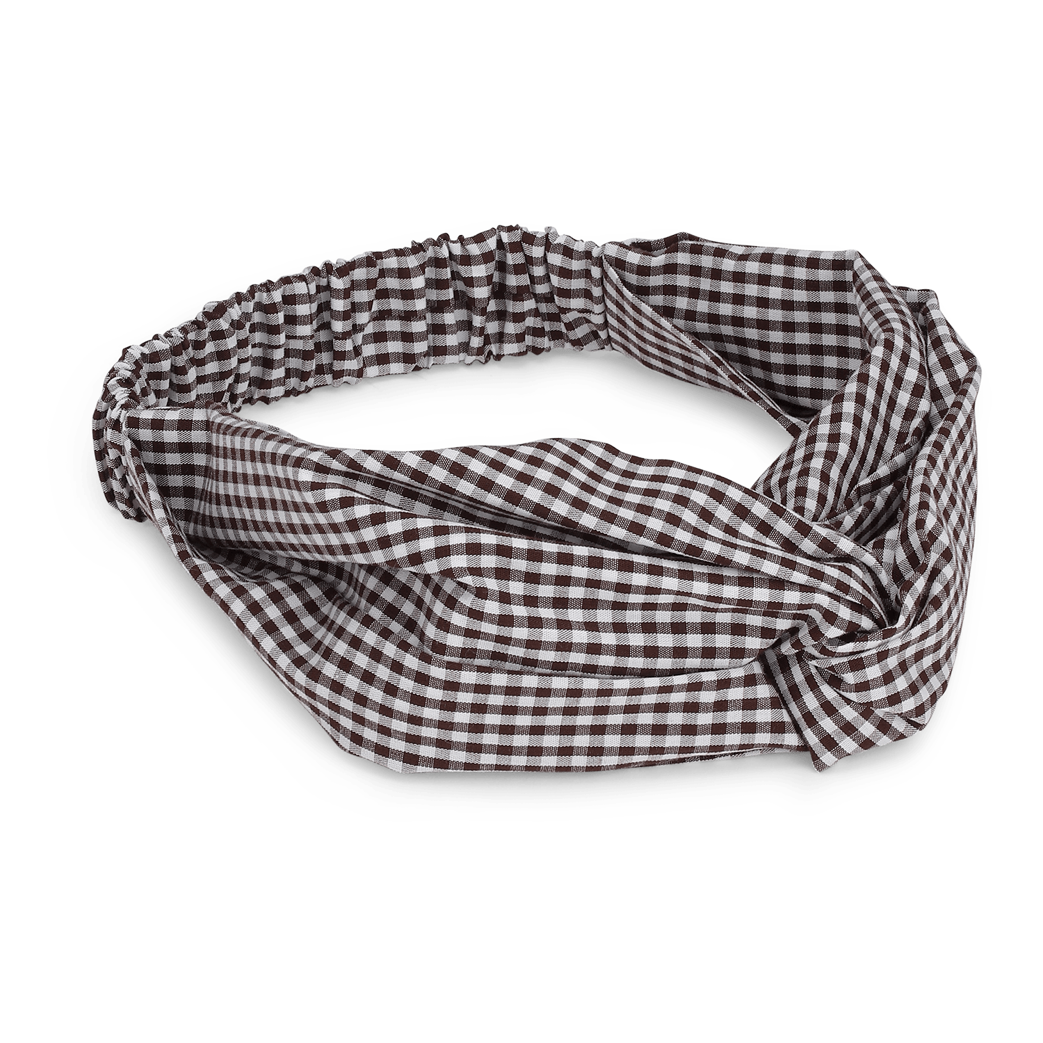 Sort ternet hårbånd med elastisk pasform og twistet design – en del af Ciao Amore-kollektionen.