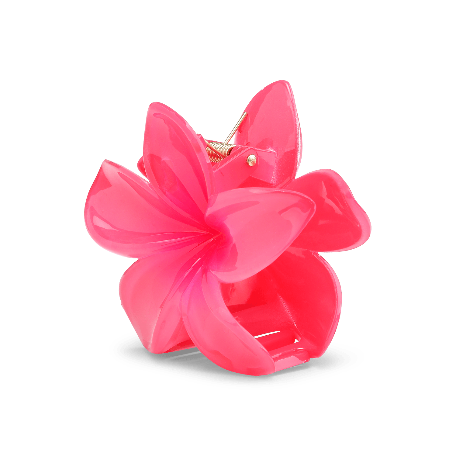 Plumeria Bella Big – stor pink hårklemme med blomsterformet design.