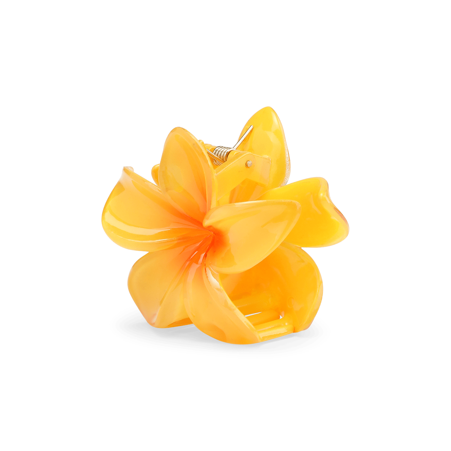 Plumeria Bella Mini – lille gul hårklemme med blomstret design fra Ciao Amore 25-kollektionen.