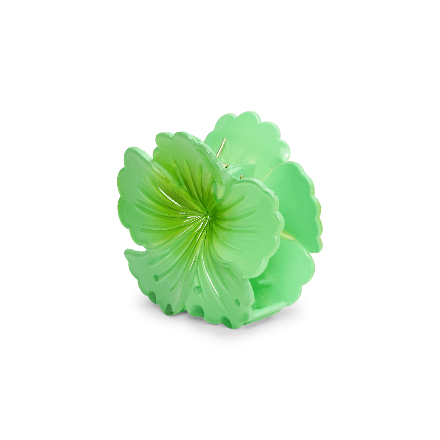 Stor grøn hårklemme formet som en blomst - Hawaii Flower Big fra SUI AVA