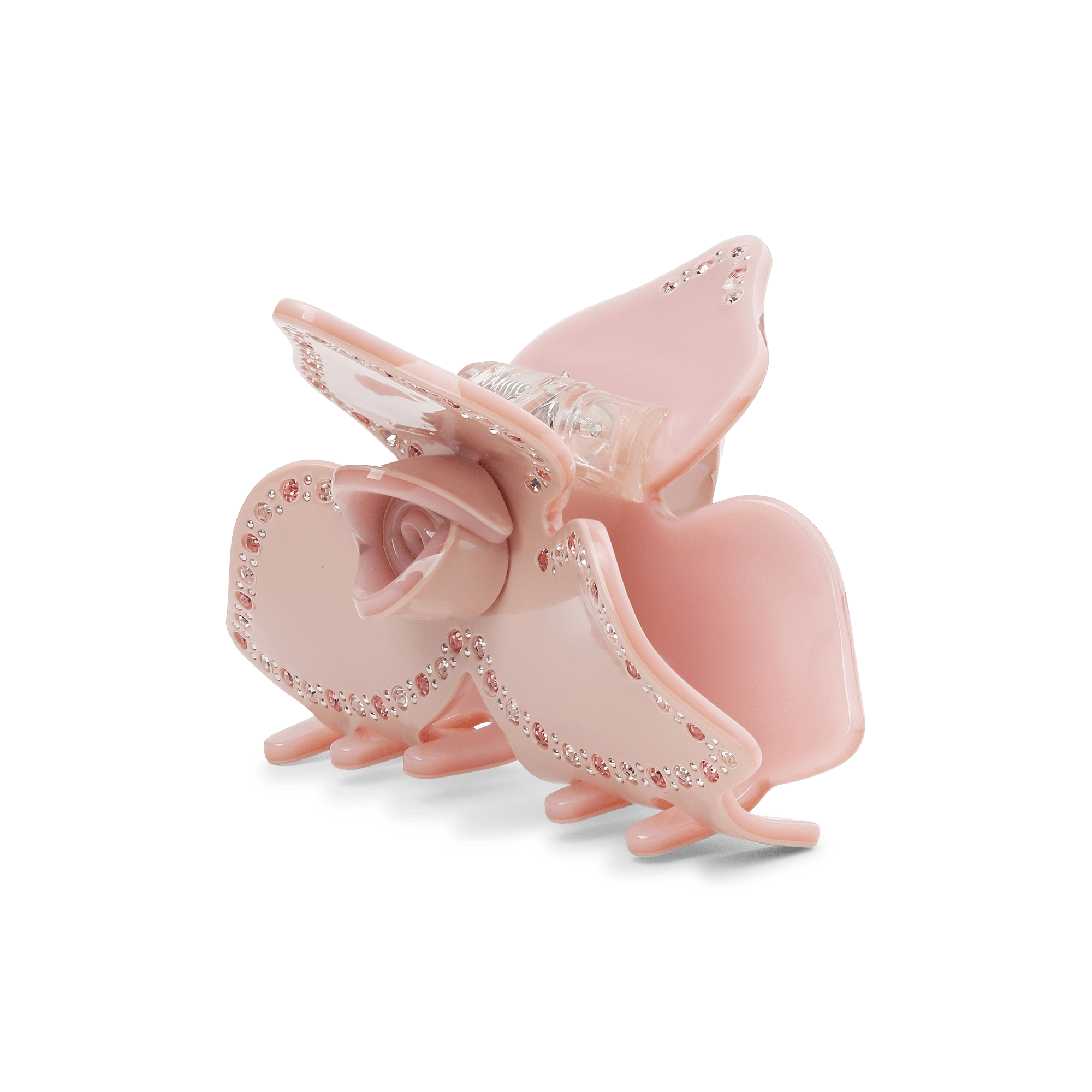 Polly Harvest Middle – Lyserød hårklemme med rosedetalje og glitrende sten fra Silver & Spice 25