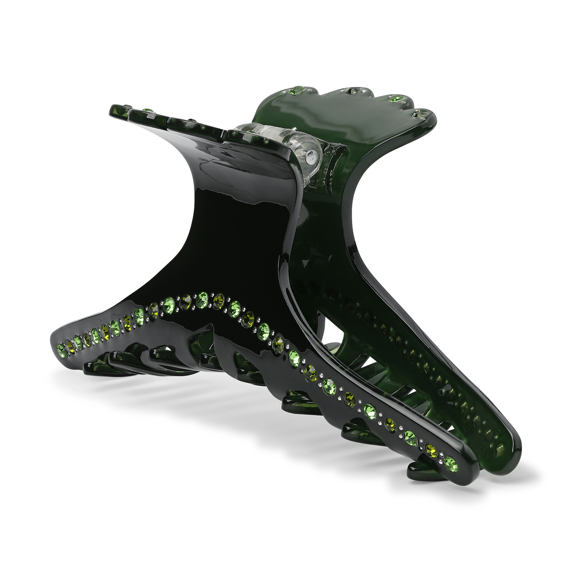 Grøn hårklemme med glimmersten – Helen Harvest Clip Biggest til langt og kraftigt hår