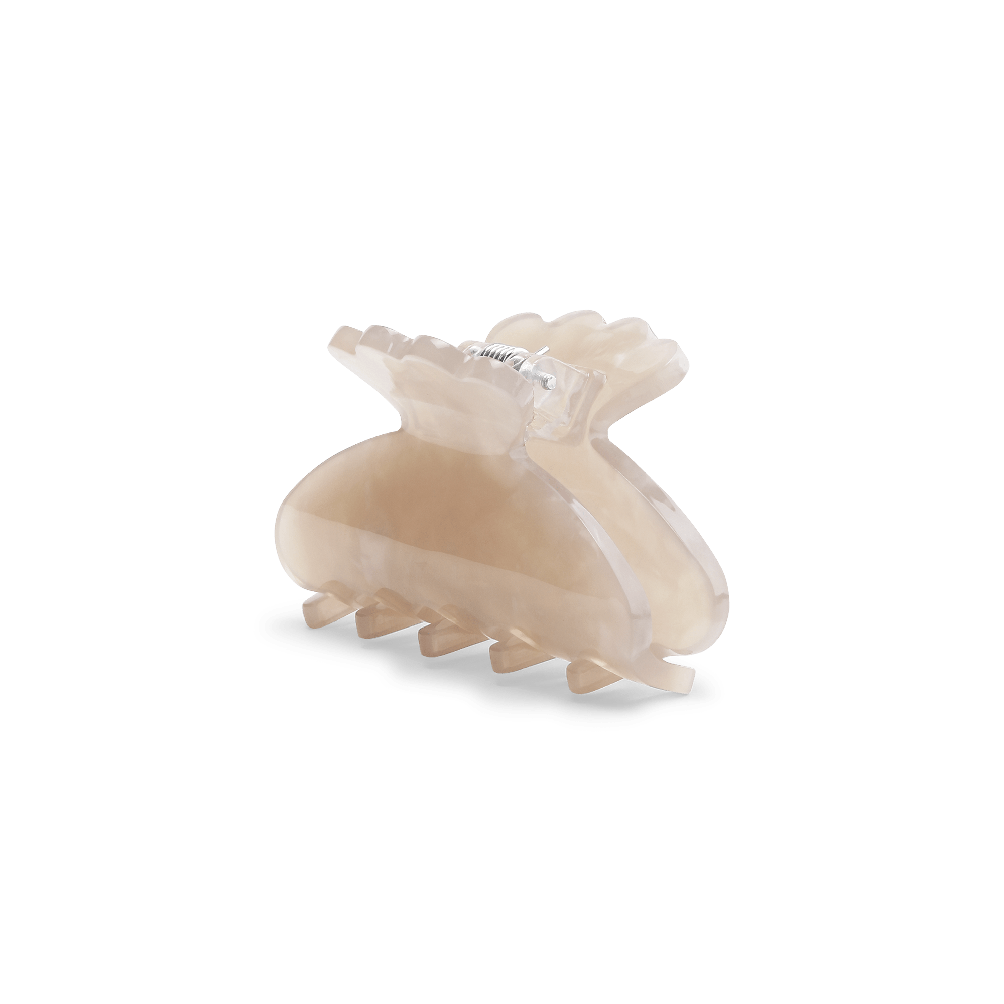 Helle Nordic Mini – lille beige hårklemme med marmorlook