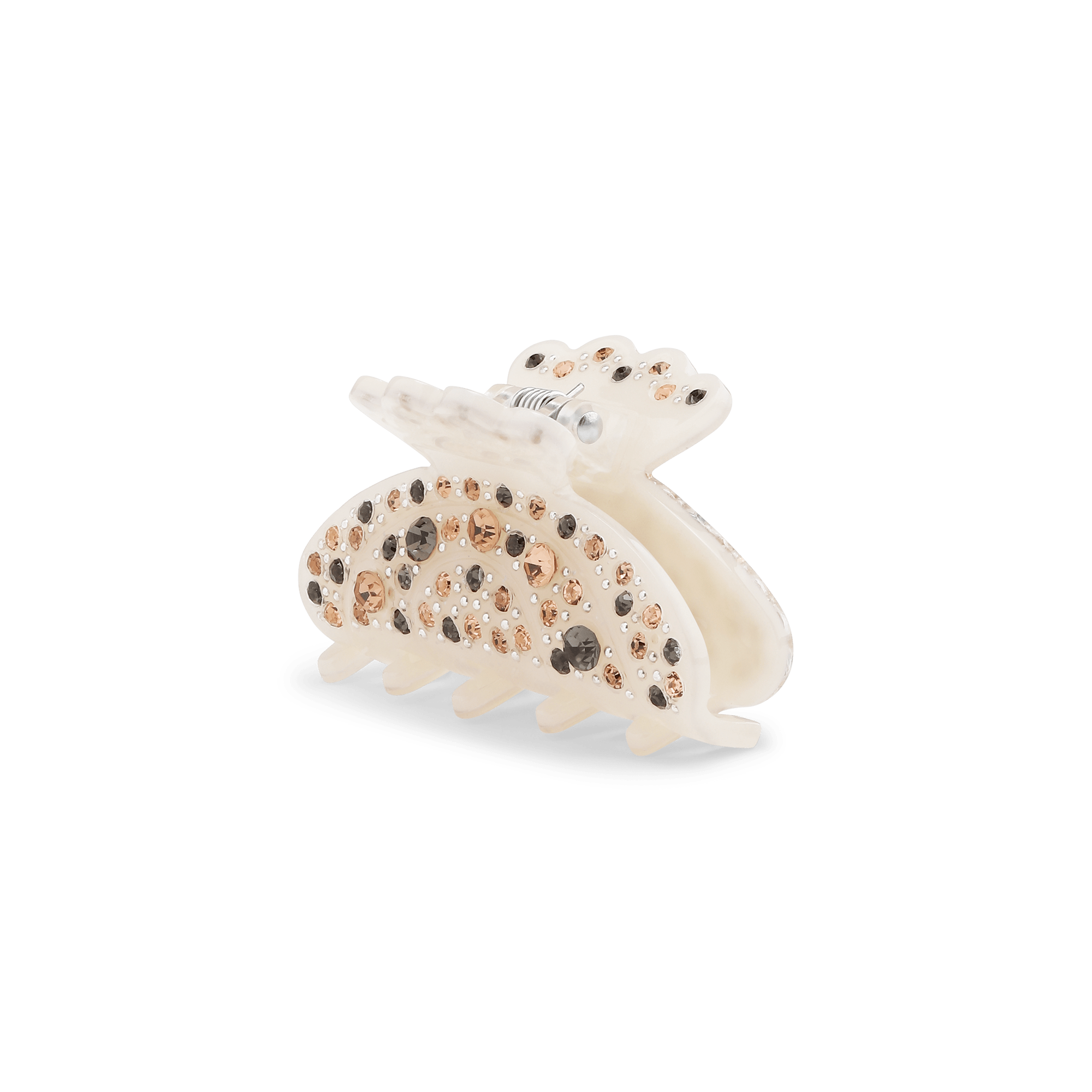 Lille hårklemme i perlemor med glitrende sten – Helen Secret Mini