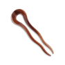 Hårpin i bølget form med brunmeleret mønster