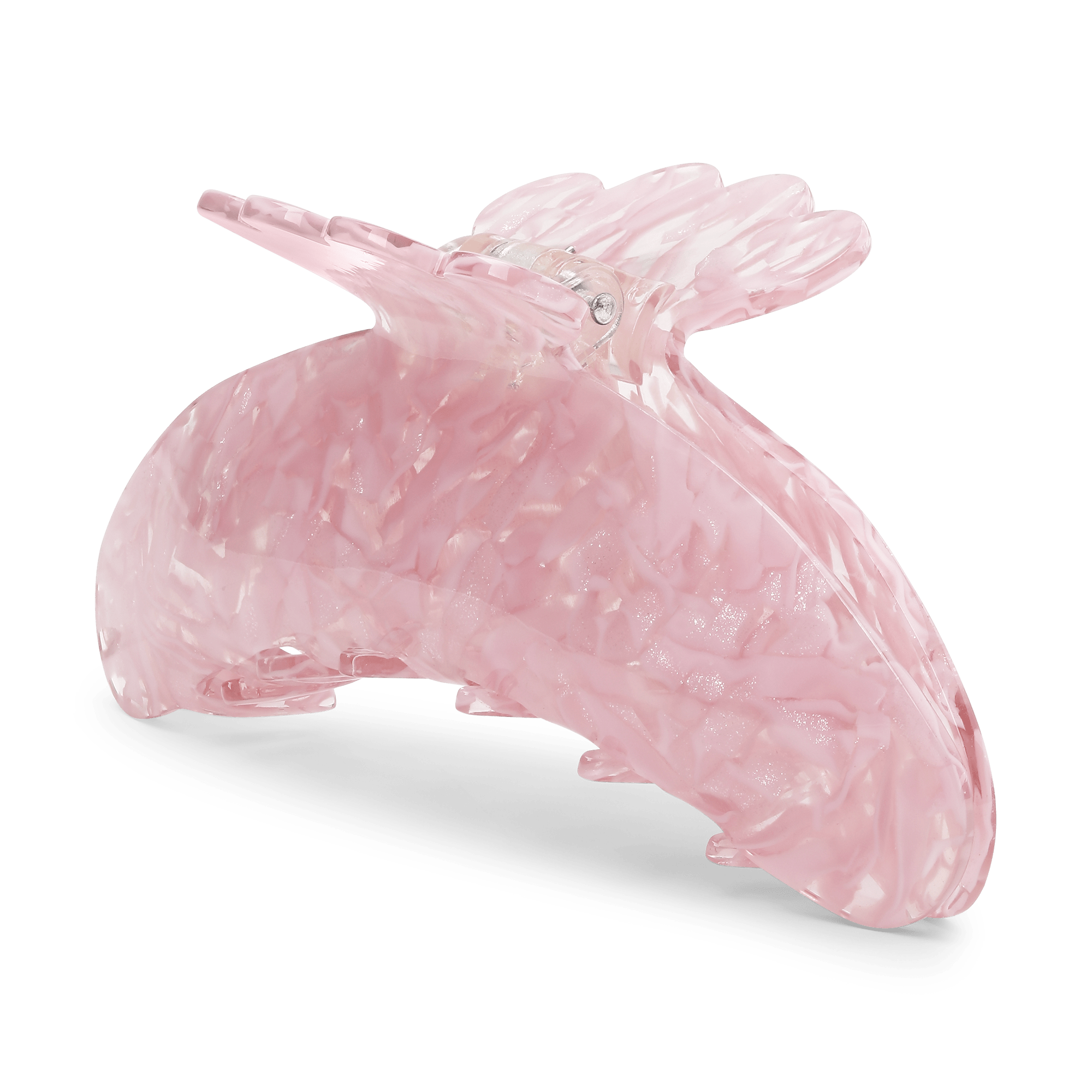 Lyserød hårklemme i stor størrelse med perlemorseffekt – Helle Mist Biggest