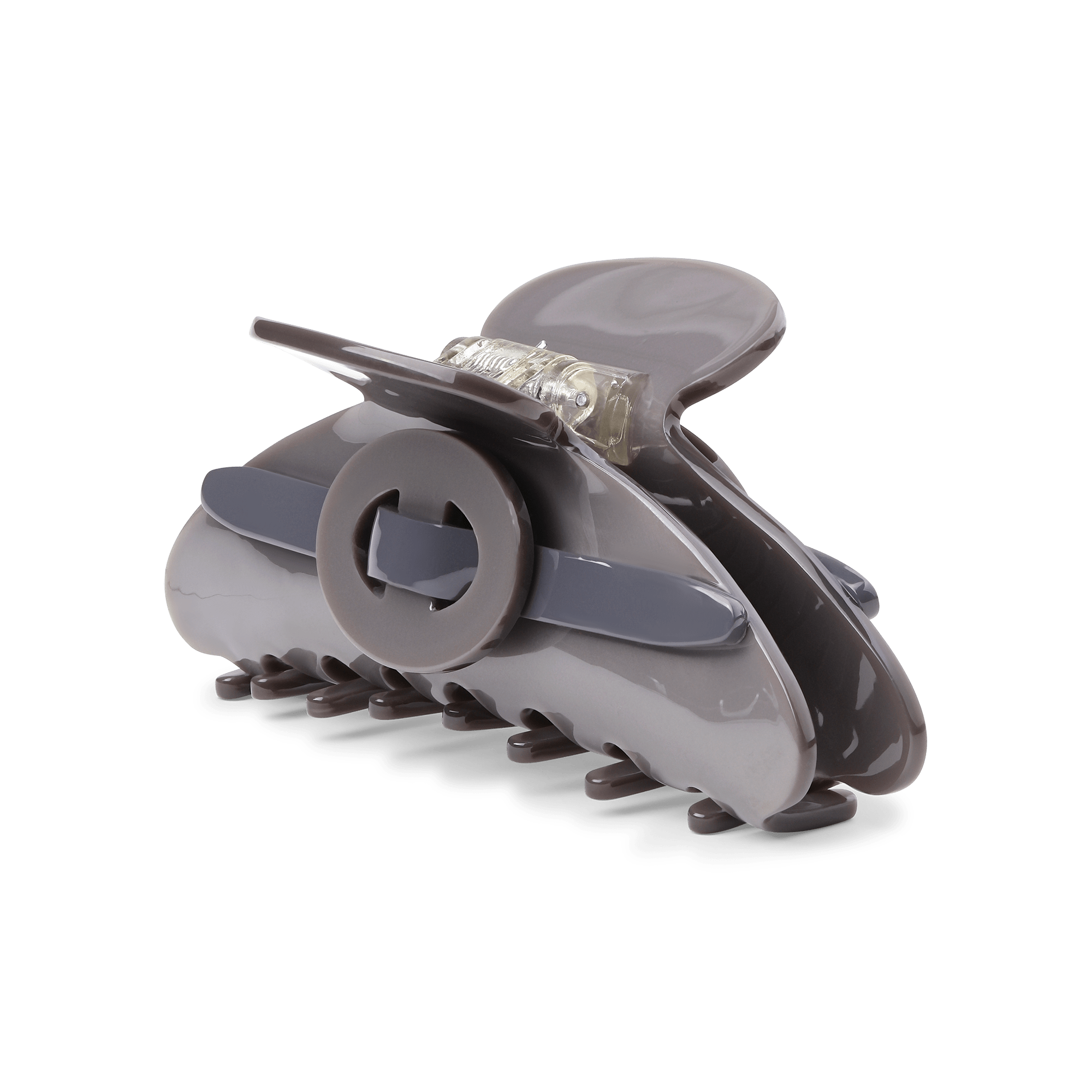 Stor sølvfarvet hårklemme med reb-inspireret detalje – Ida Rope Big fra SUI AVA. Stilfuldt design og stærkt greb.