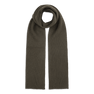 Armygrønt tørklæde i ribstrik med blød finish
