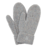 SUI AVA Brenda Mittens – gråmelerede strikvanter i blød, ribbet kvalitet.